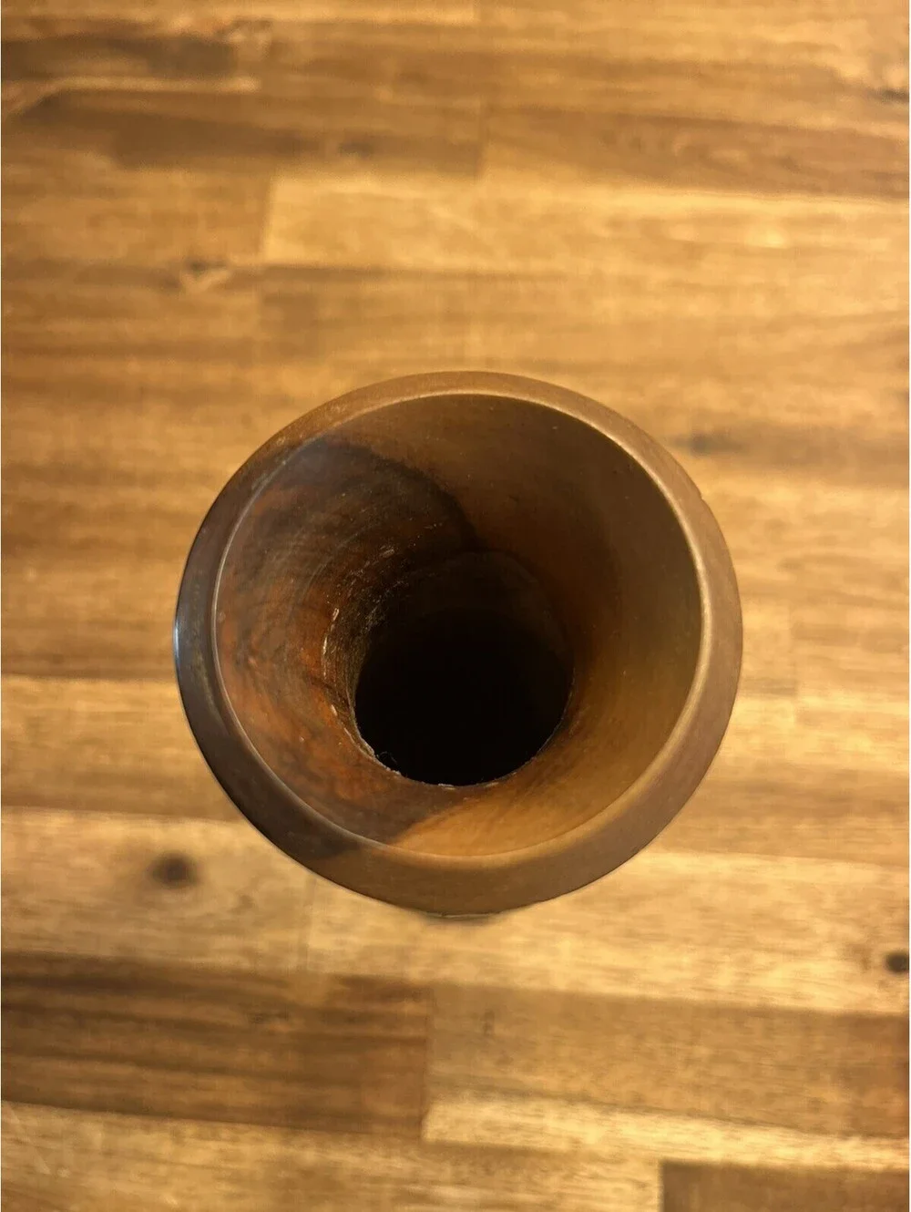 Handmade Wood Bud Vase Hand Carved Turned Vintage 9